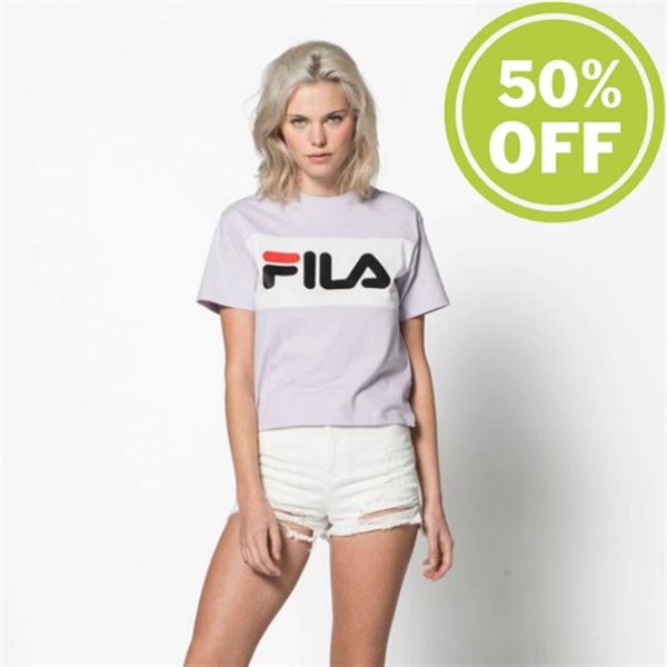 Fila Allison Tee Classic Orchid Petal Women's T-Shirts - Purple Green,NZ 257-72486